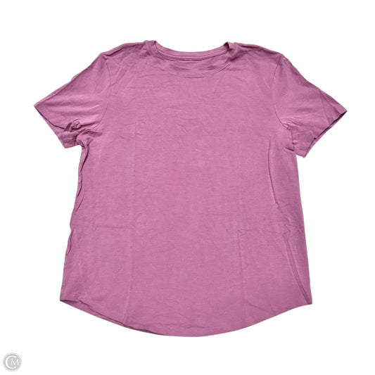Athletic Top Short Sleeve By Lululemon In Purple, Size: S