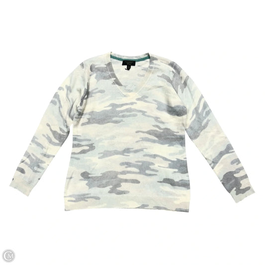 Sweater Cashmere By Charter Club In Cream & Grey, Size: L
