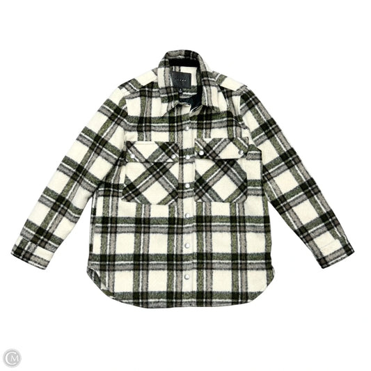 Jacket Shirt By Blanknyc In Cream & Green, Size: S
