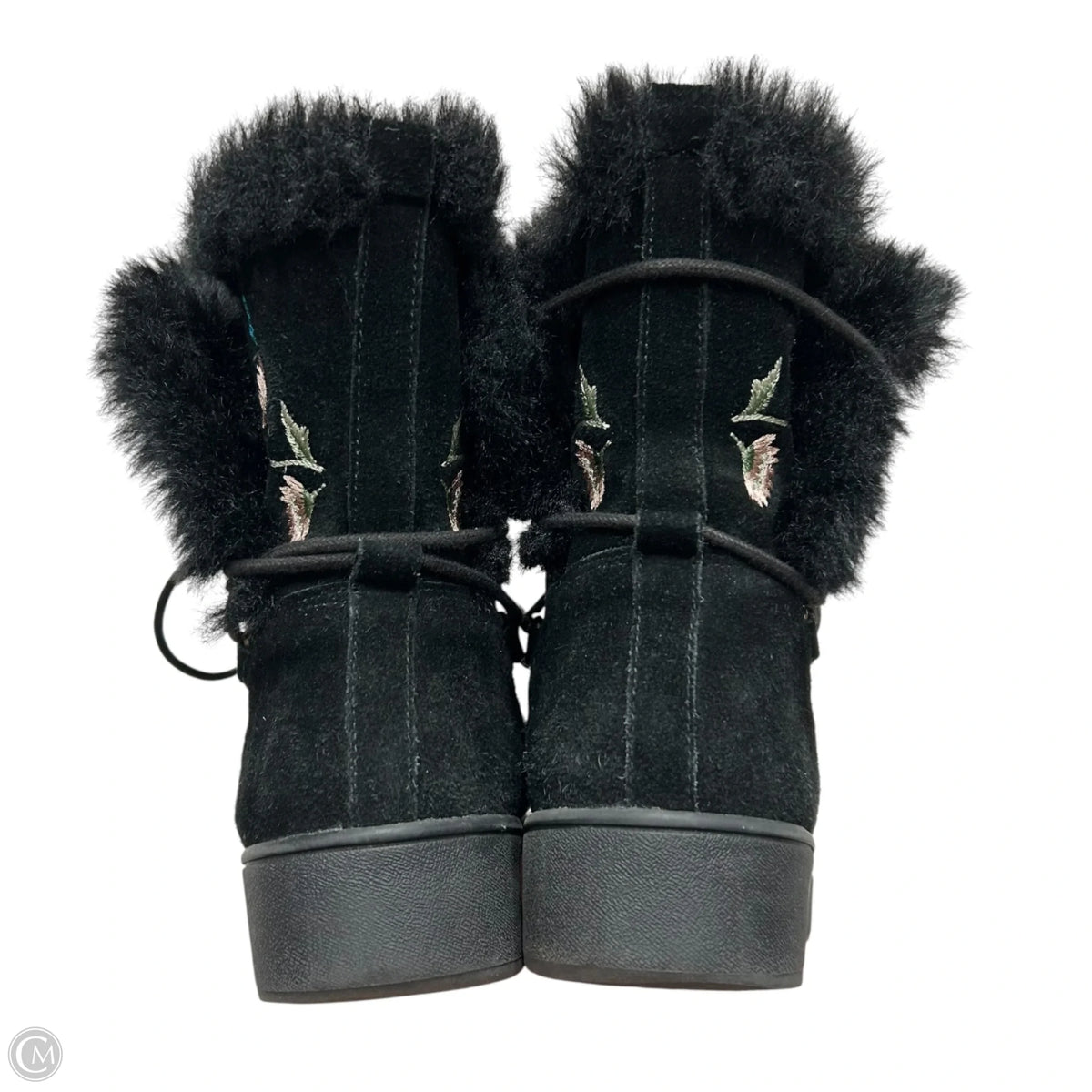 Boots Ankle Flats In Black, Size: 6
