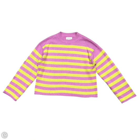 Sweater By Velvet By Graham & Spencer In Pink & Yellow, Size: S
