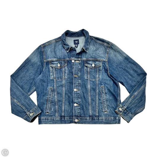 Jacket Denim By Gap In Blue Denim, Size: Xl