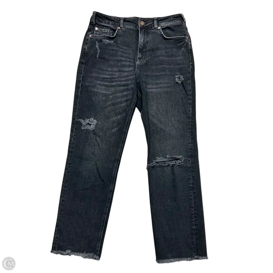 Jeans Straight By Pilcro In Black Denim, Size: 8