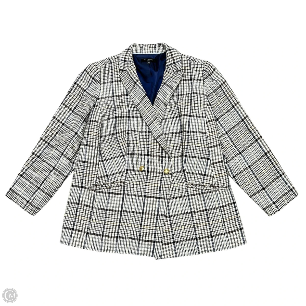 Blazer By Talbots In Plaid Pattern, Size: 2x