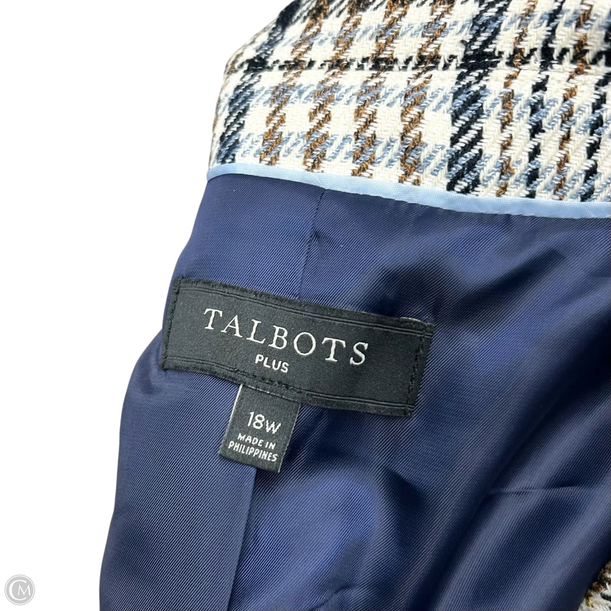 Blazer By Talbots In Plaid Pattern, Size: 2x