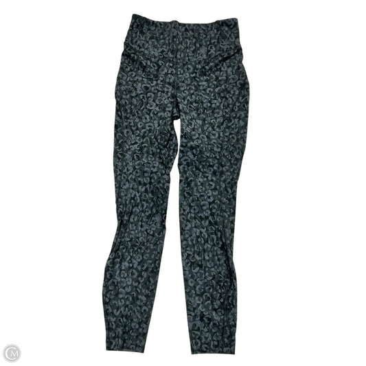 Athletic Leggings By Lululemon In Black & Grey, Size: S