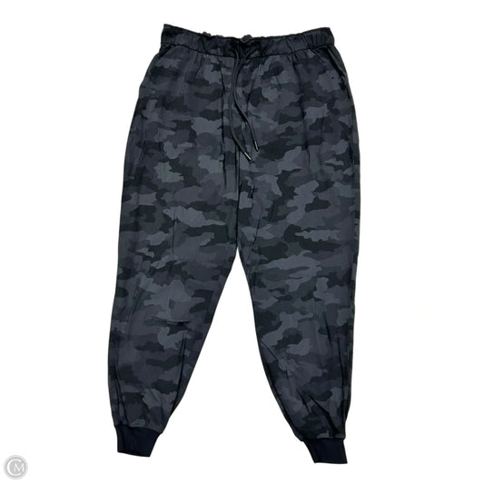 Athletic Pants By Lululemon In Black & Grey, Size: L