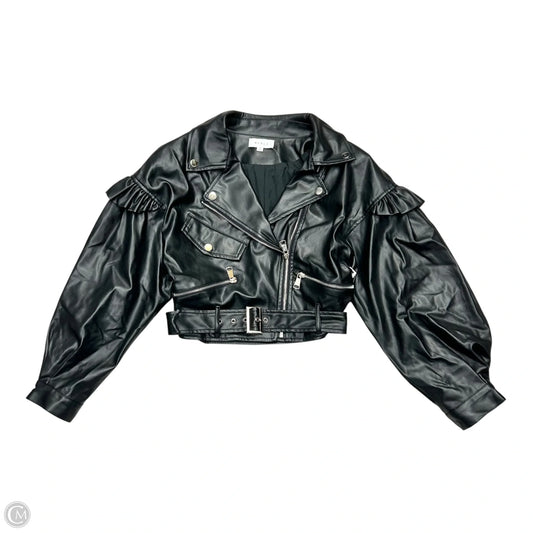 Jacket Moto By Mable In Black, Size: S