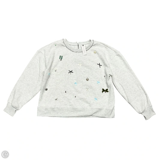 Sweatshirt Crewneck By Maeve In Grey, Size: M