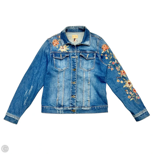 Jacket Denim By Driftwood In Blue Denim, Size: M