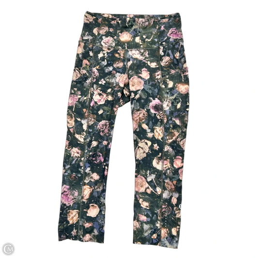 Athletic Leggings By Lululemon In Grey & Pink, Size: S