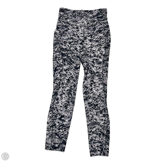 Athletic Leggings By Lululemon In Black & Grey, Size: S