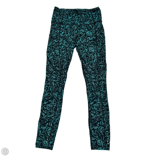 Athletic Leggings By Lululemon In Black & Blue, Size: S
