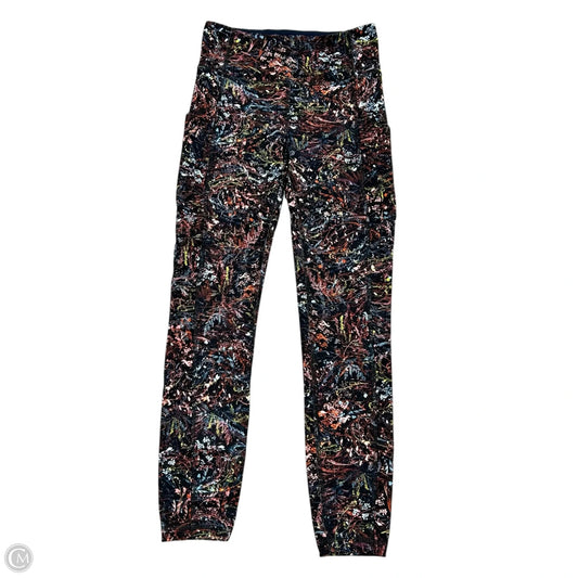 Athletic Leggings By Lululemon In Black & Red, Size: S
