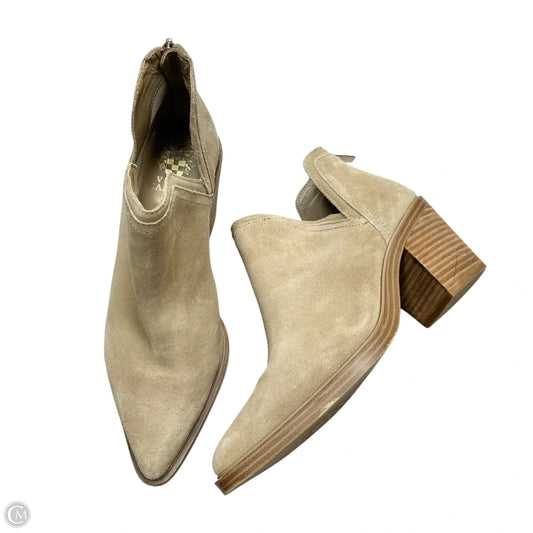 Boots Ankle Heels By Vince Camuto In Tan, Size: 8