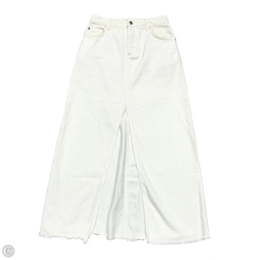Skirt Maxi By Pilcro In White Denim, Size: 6