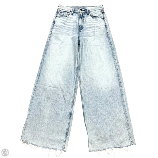 Jeans Wide Leg By Rag And Bone In Blue Denim, Size: 4