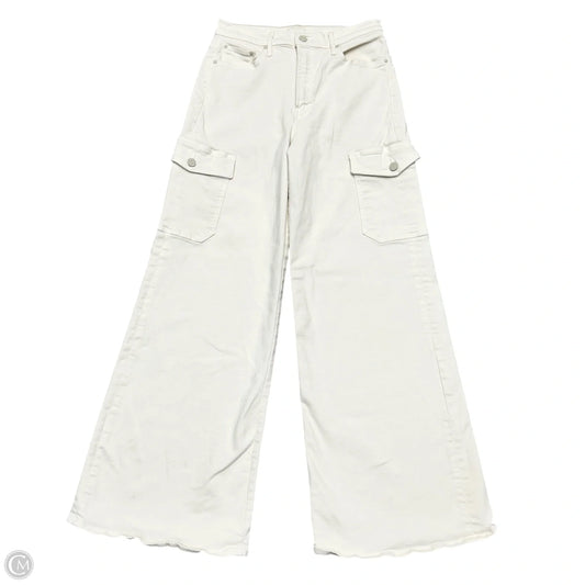 Jeans Wide Leg By Mother In Cream Denim, Size: 4