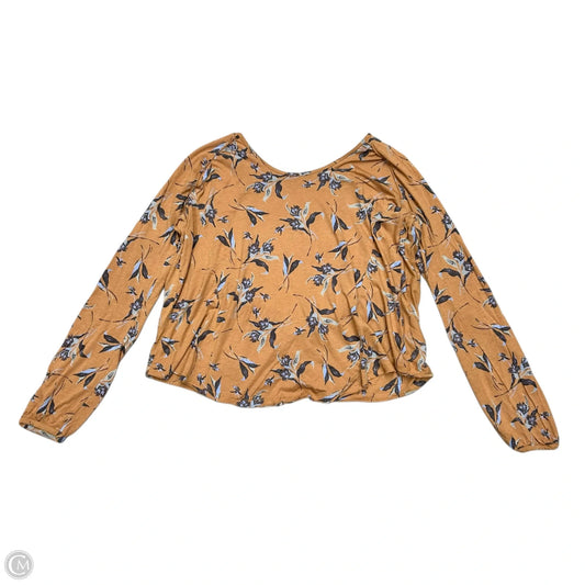 Top Long Sleeve By Free People In Blue & Tan, Size: Xs