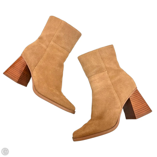 Boots Ankle Heels By Crown Vintage In Tan, Size: 7