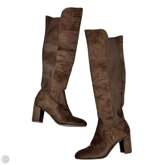 Boots Knee Heels By New York And Co In Brown, Size: 10