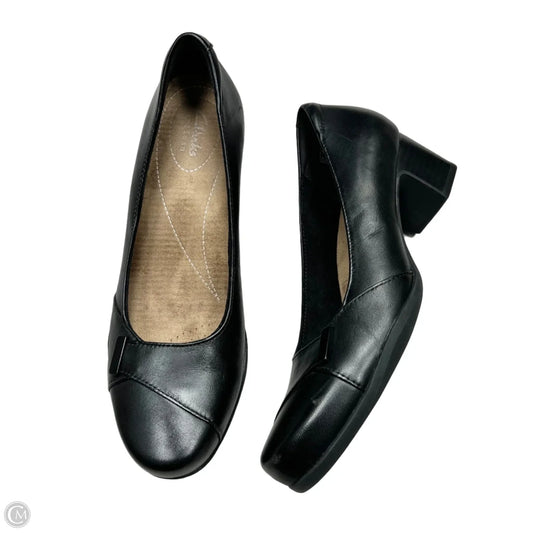 Shoes Heels Block By Clarks In Black, Size: 9