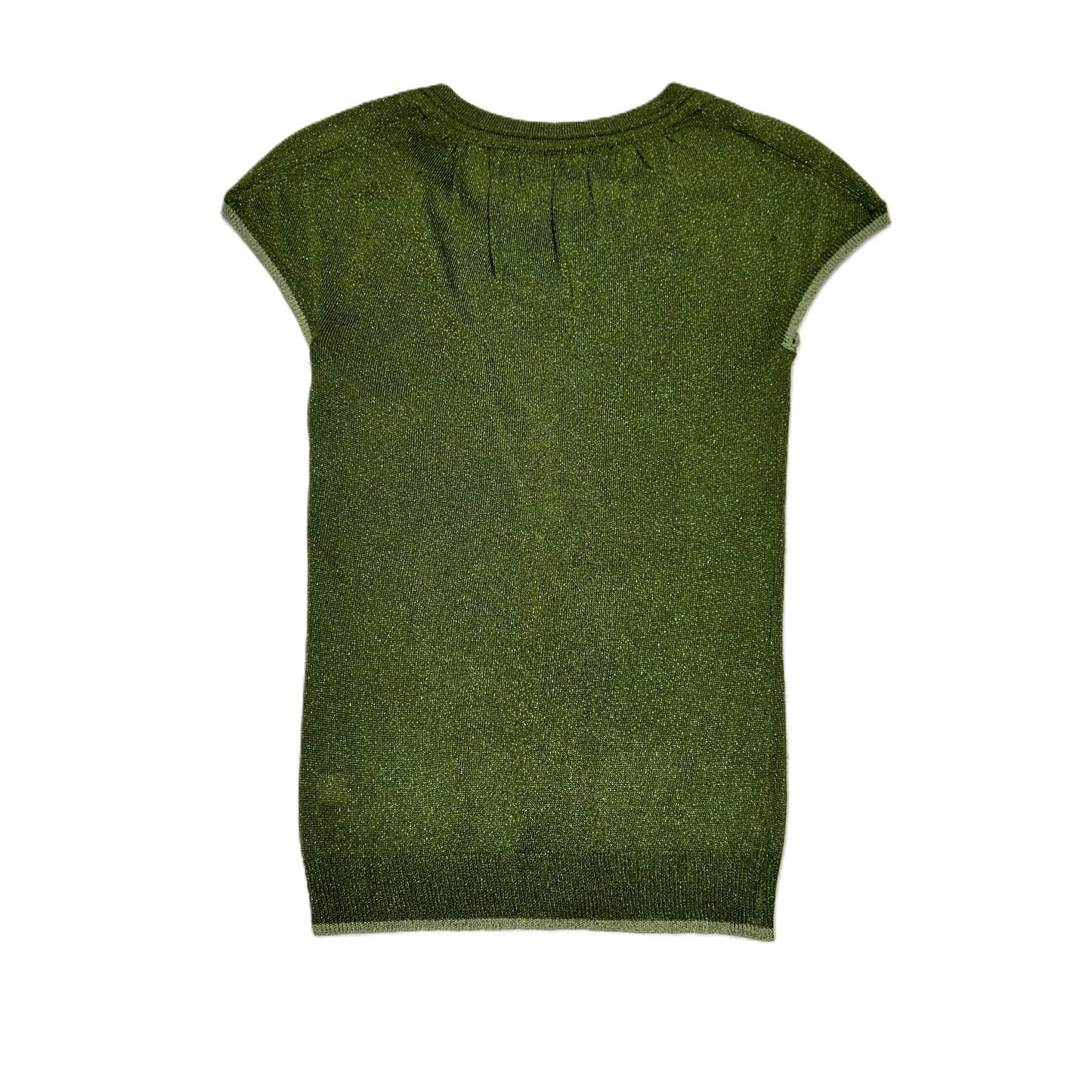 Green Top Short Sleeve Designer By Vera Wang, Size: S