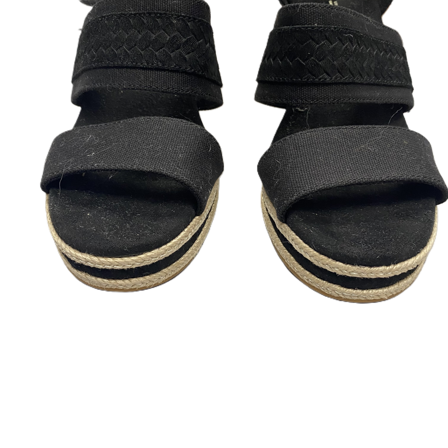 Black Sandals Heels Wedge By Toms, Size: 6