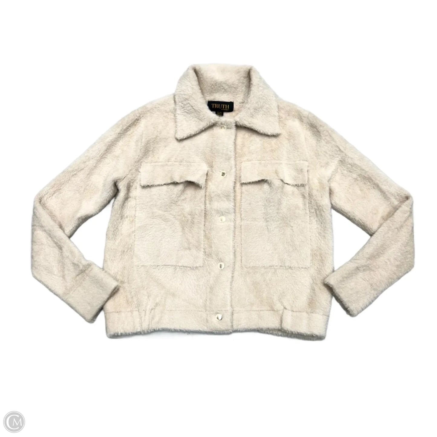 Jacket Faux Fur & Sherpa By Truth In Beige, Size: Xs