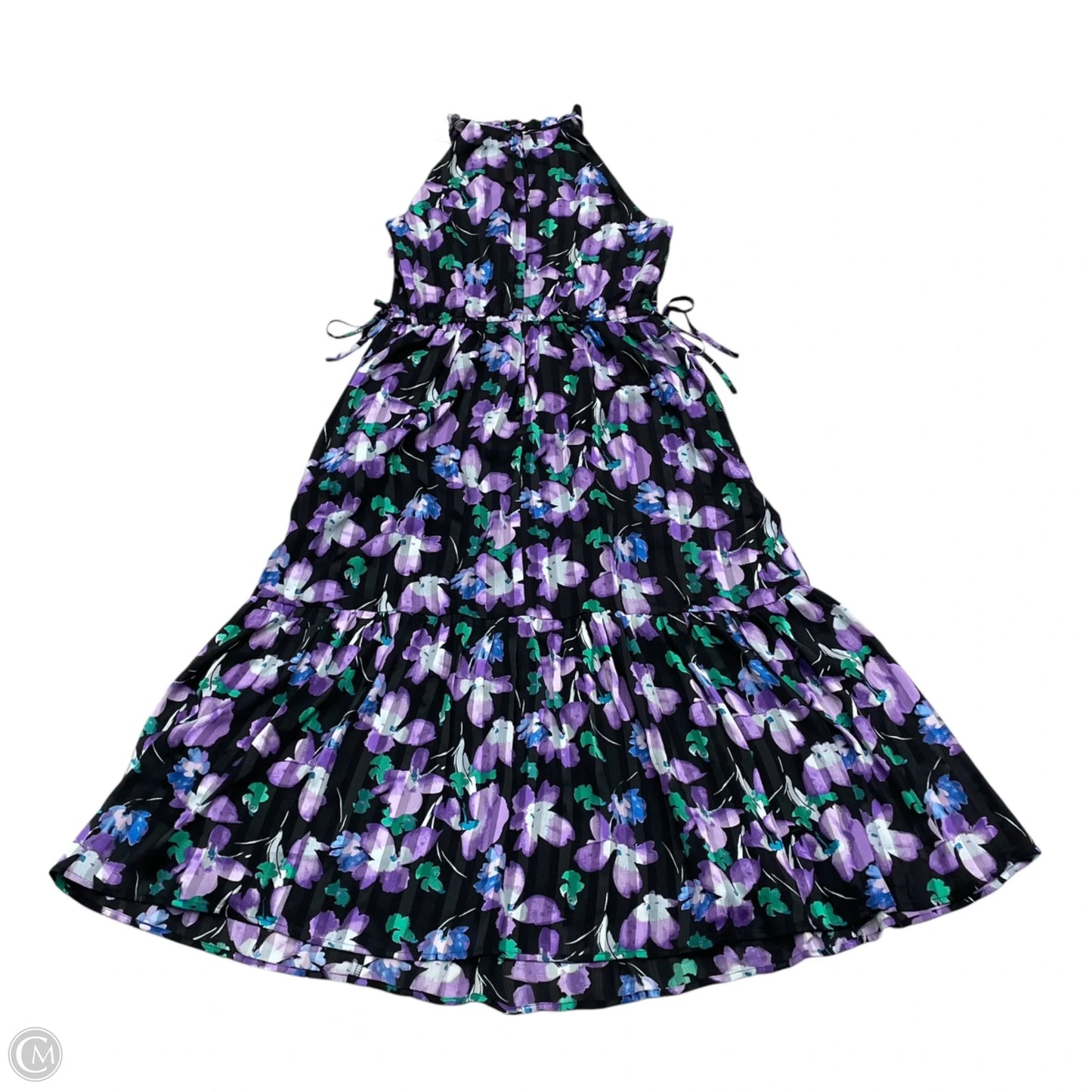 Dress Casual Maxi By J. Crew In Black & Purple, Size: S