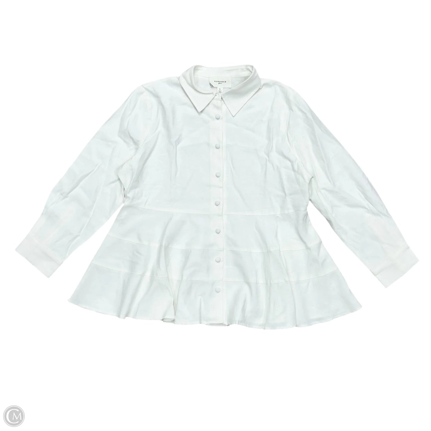Top Long Sleeve By Pomander Place In White, Size: Xl