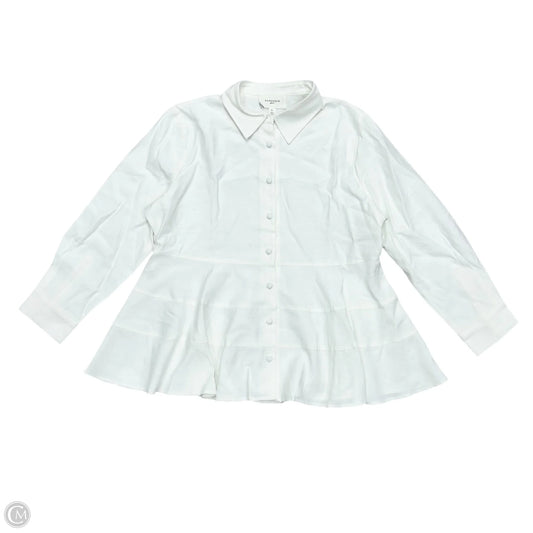 Top Long Sleeve By Pomander Place In White, Size: Xl