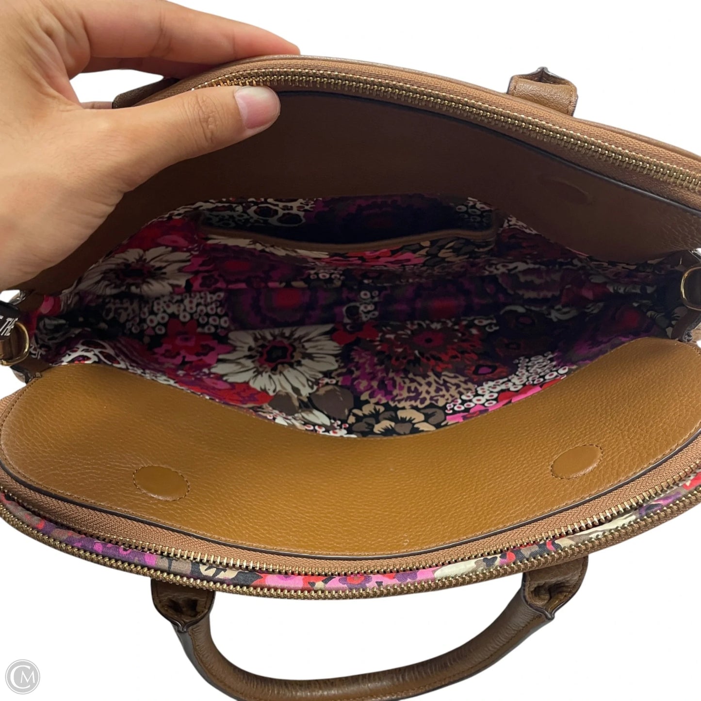 Handbag Leather By Vera Bradley, Size: Medium