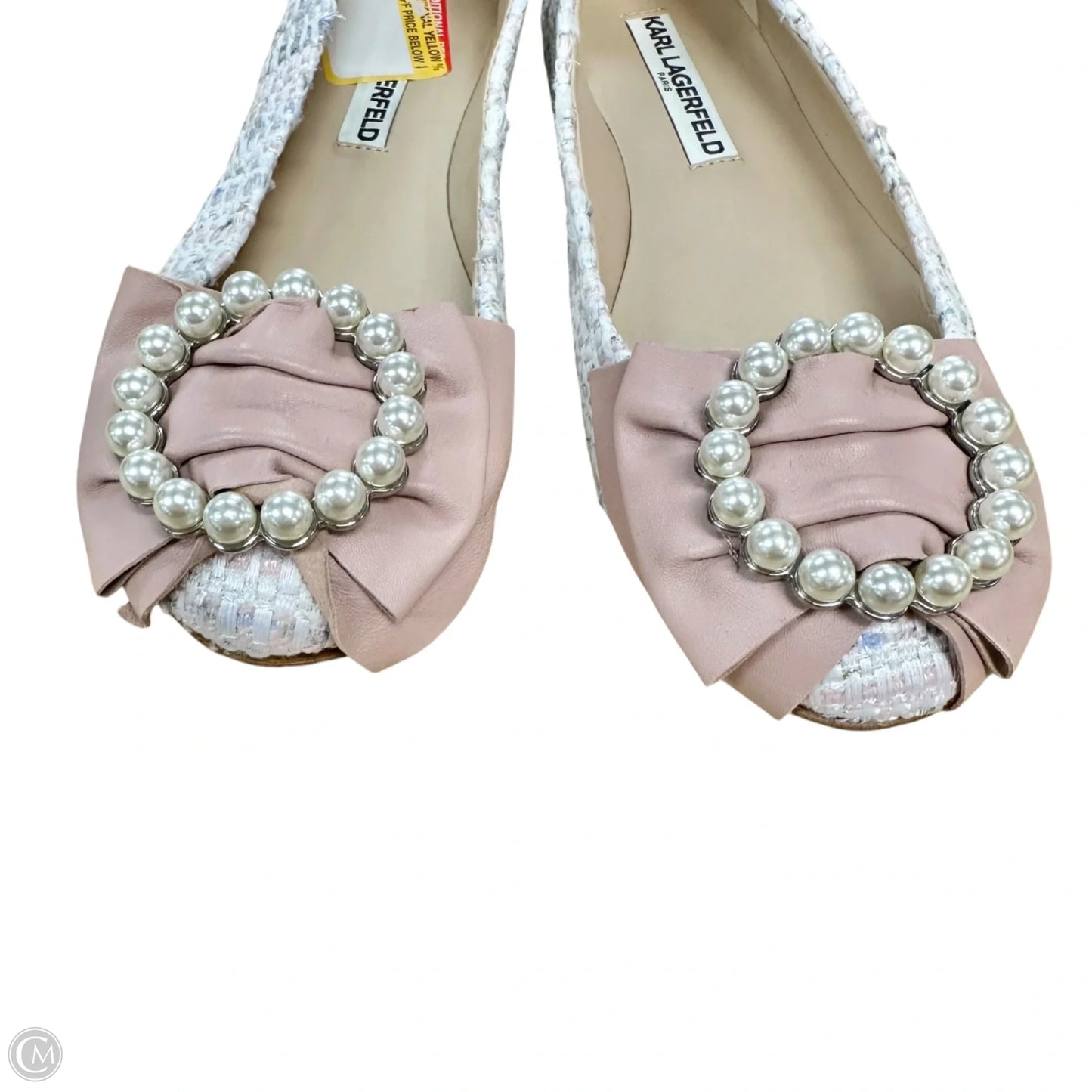 Shoes Designer By Karl Lagerfeld In Pink & White, Size: 7.5