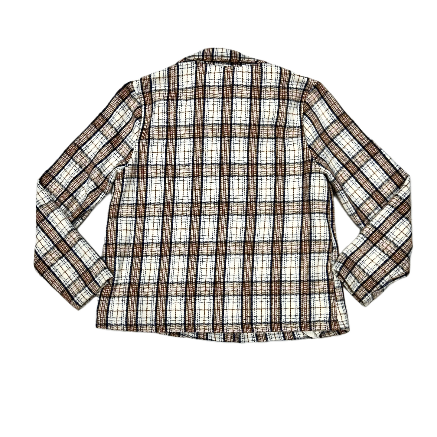 Jacket Shirt By Melloday In Plaid Pattern, Size: M