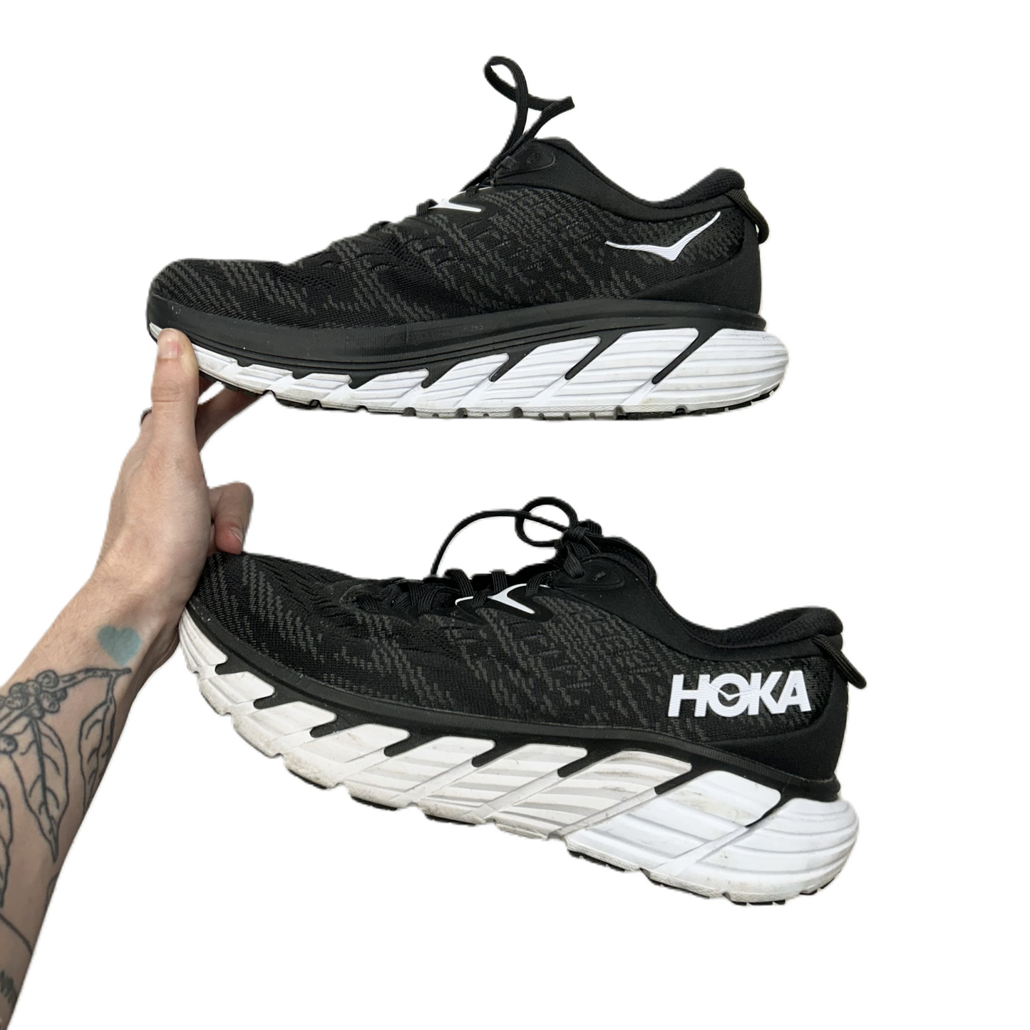 Shoes Athletic By Hoka In Black & White, Size: 9