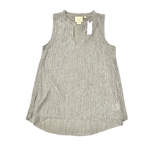 Top Sleeveless By Anthropologie In Silver & Gold, Size: Xs