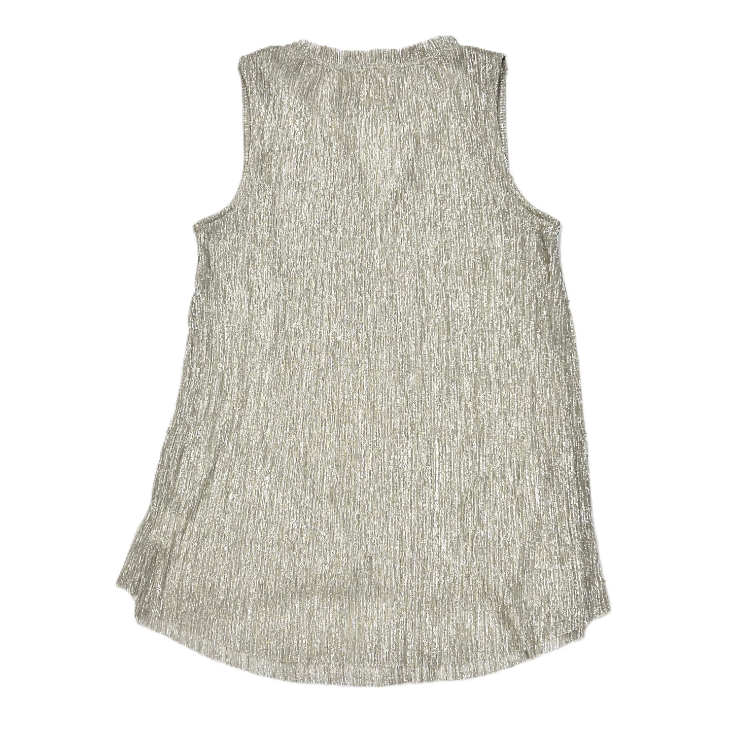 Top Sleeveless By Anthropologie In Silver & Gold, Size: Xs