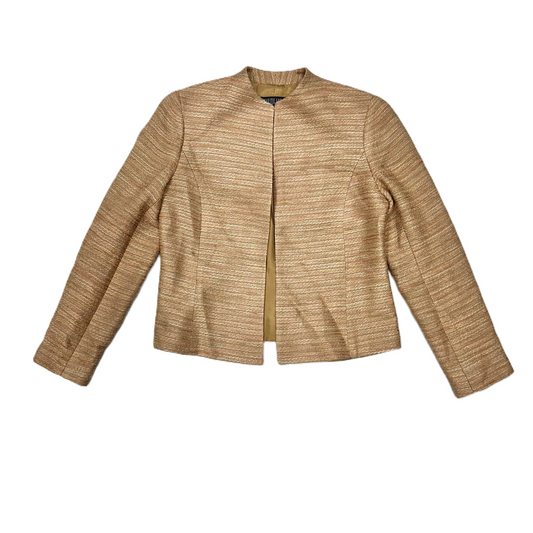 Blazer Designer By Lafayette 148 In Tan, Size: Xs