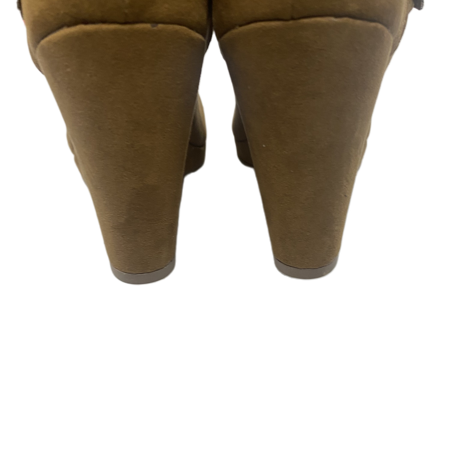 Boots Ankle Heels By Just Fab In Tan, Size: 9