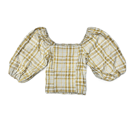 Top 3/4 Sleeve By Maeve In Plaid Pattern, Size: S