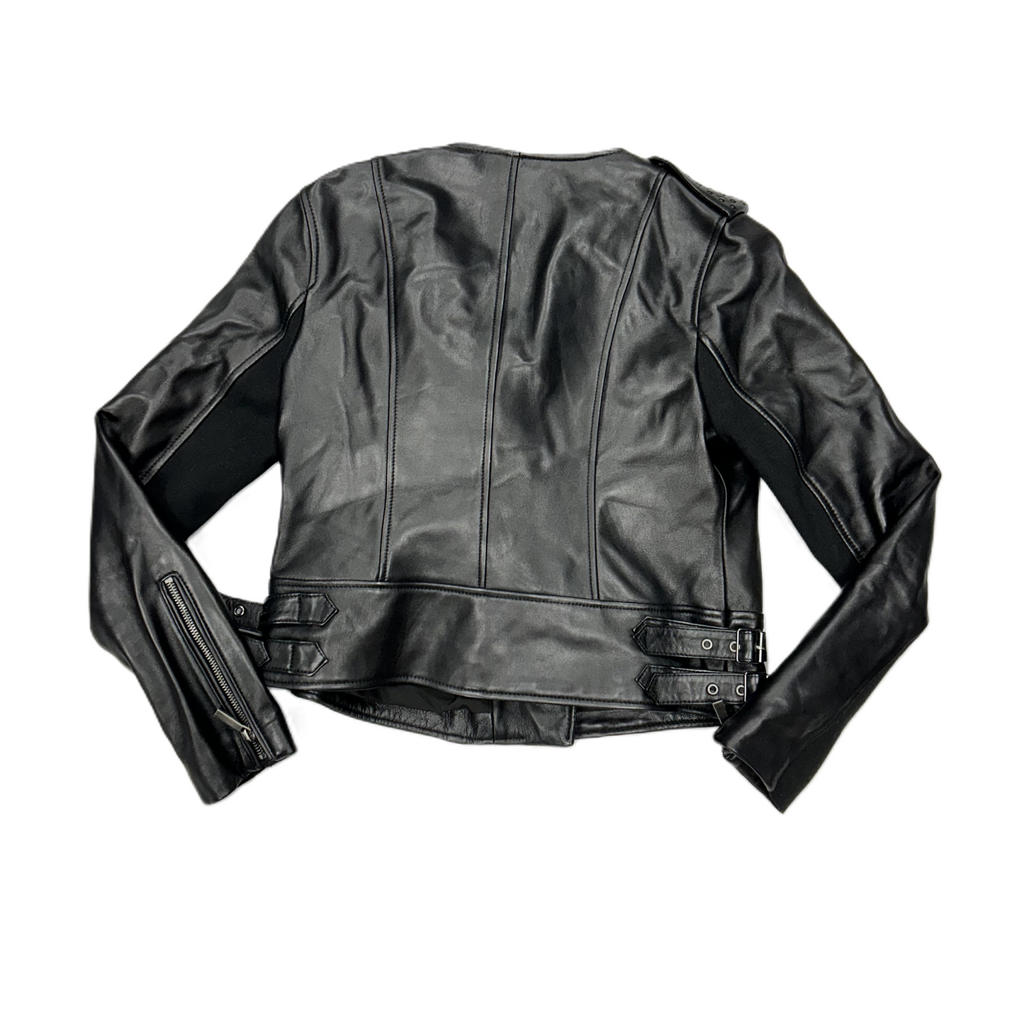 Jacket Leather By Bcbgmaxazria In Black, Size: M