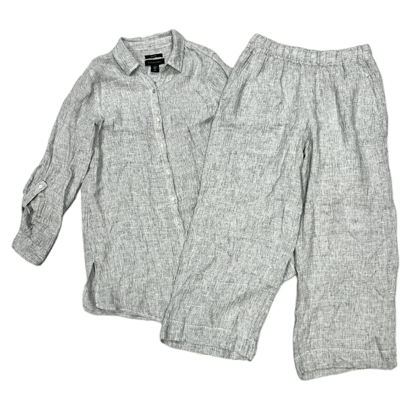 Pants Set 2pc By Tahari By Arthur Levine In Grey, Size: M