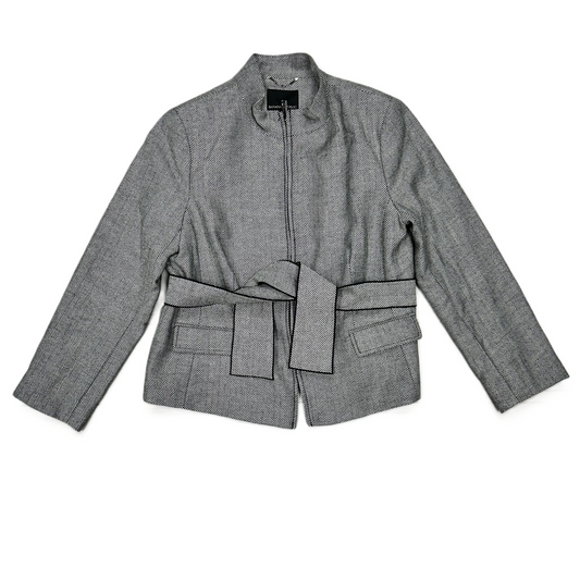 Jacket Moto By Banana Republic In Black & White, Size: Xl