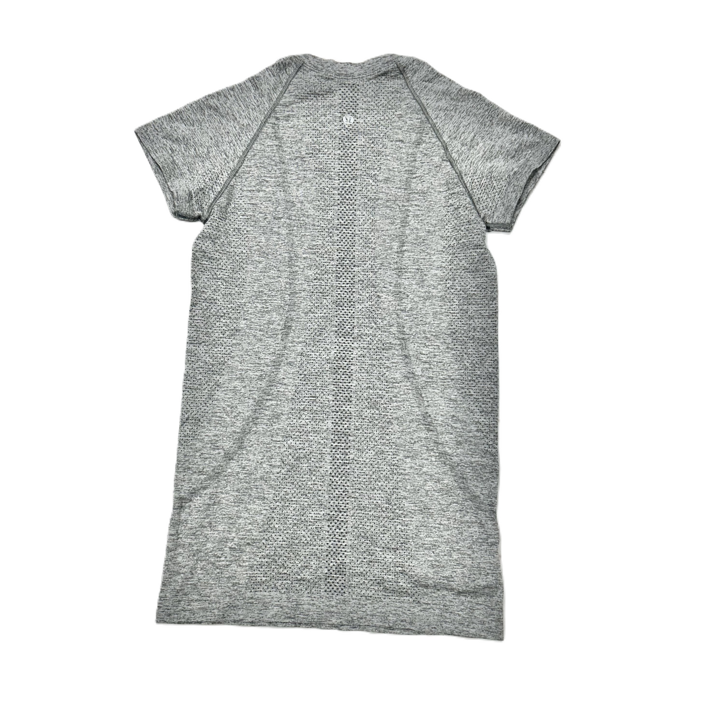 Athletic Top Short Sleeve By Lululemon In Grey, Size: S