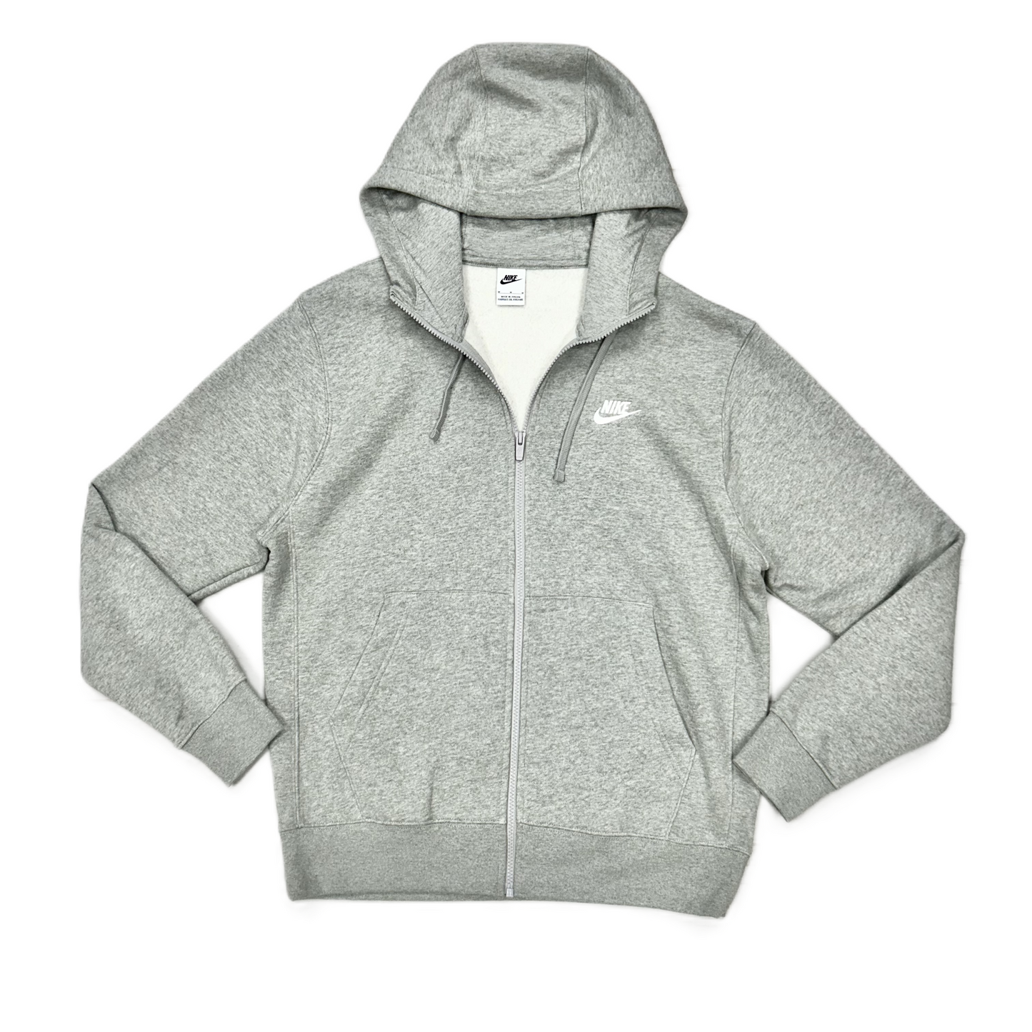 Athletic Sweatshirt Hoodie By Nike Apparel In Grey, Size: M