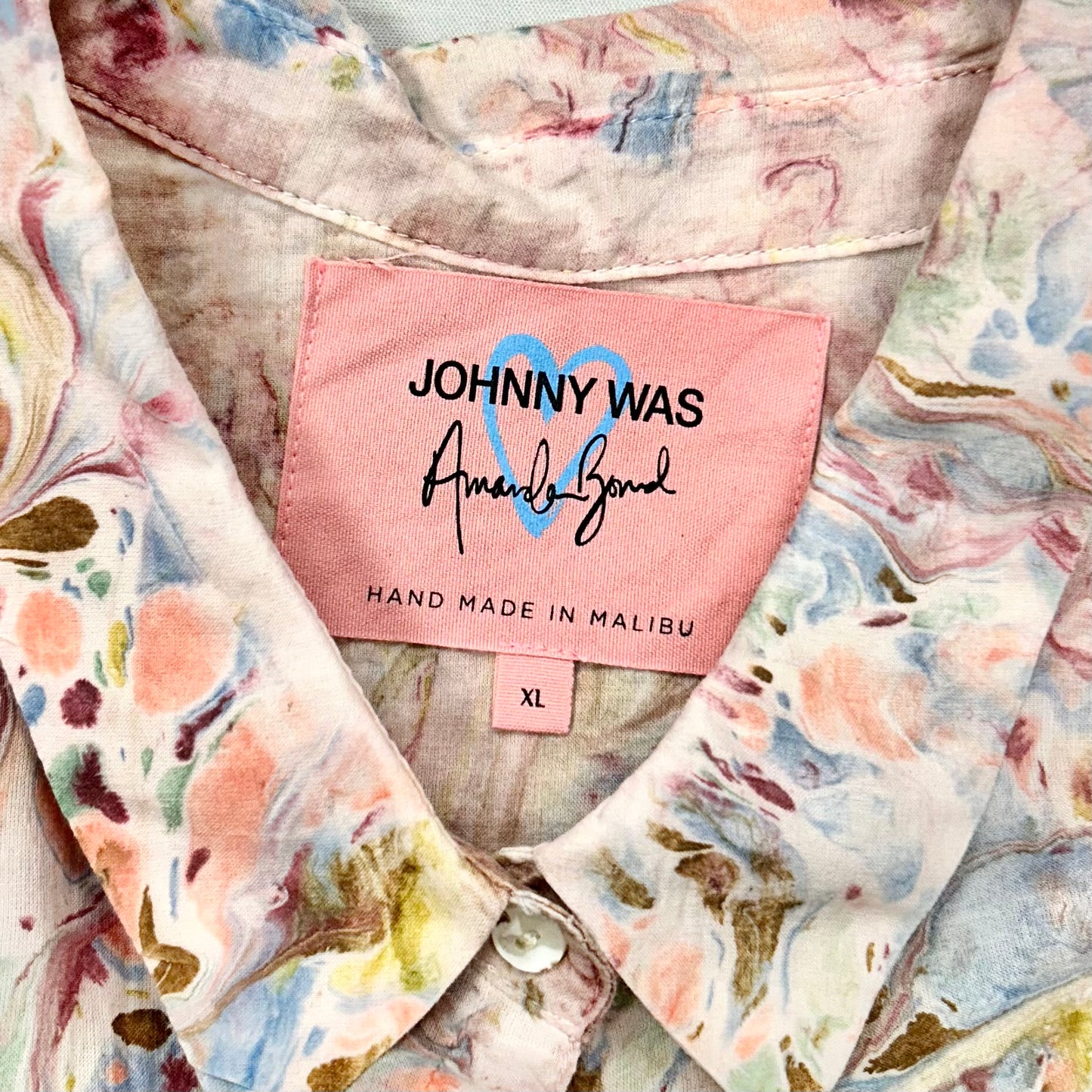 Top 3/4 Sleeve Designer By Johnny Was In Multi-colored, Size: Xl