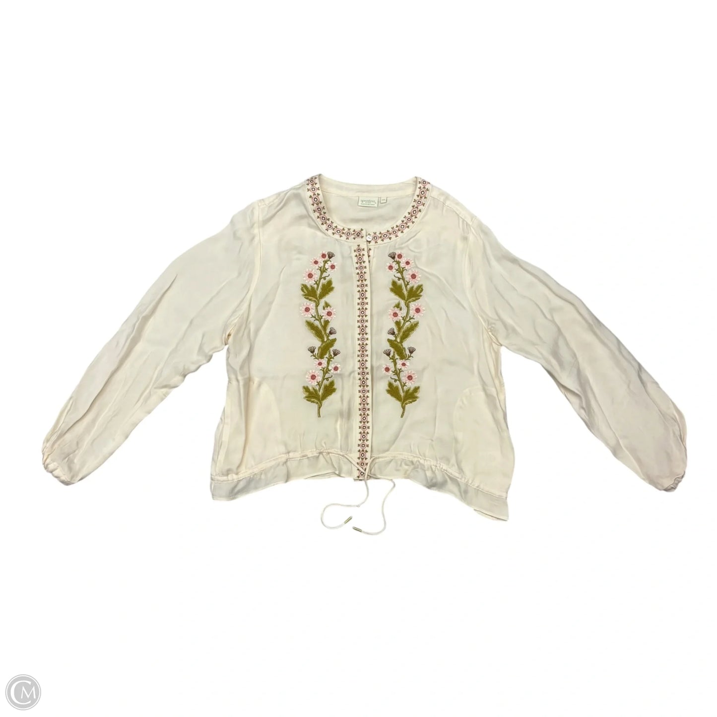 Jacket Other By Spartina In Cream & Pink, Size: Xxl