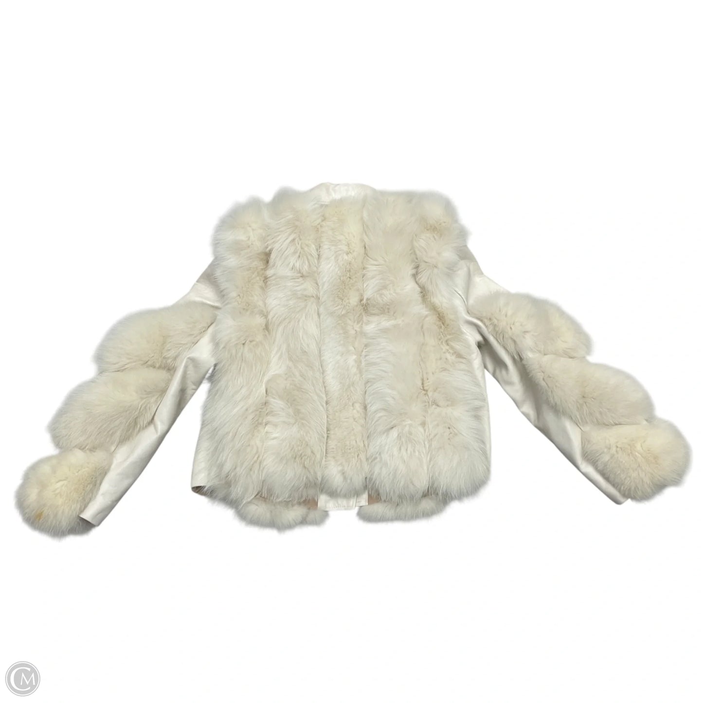 Coat Fox Fur By Fur Lux In Cream, Size: M/L