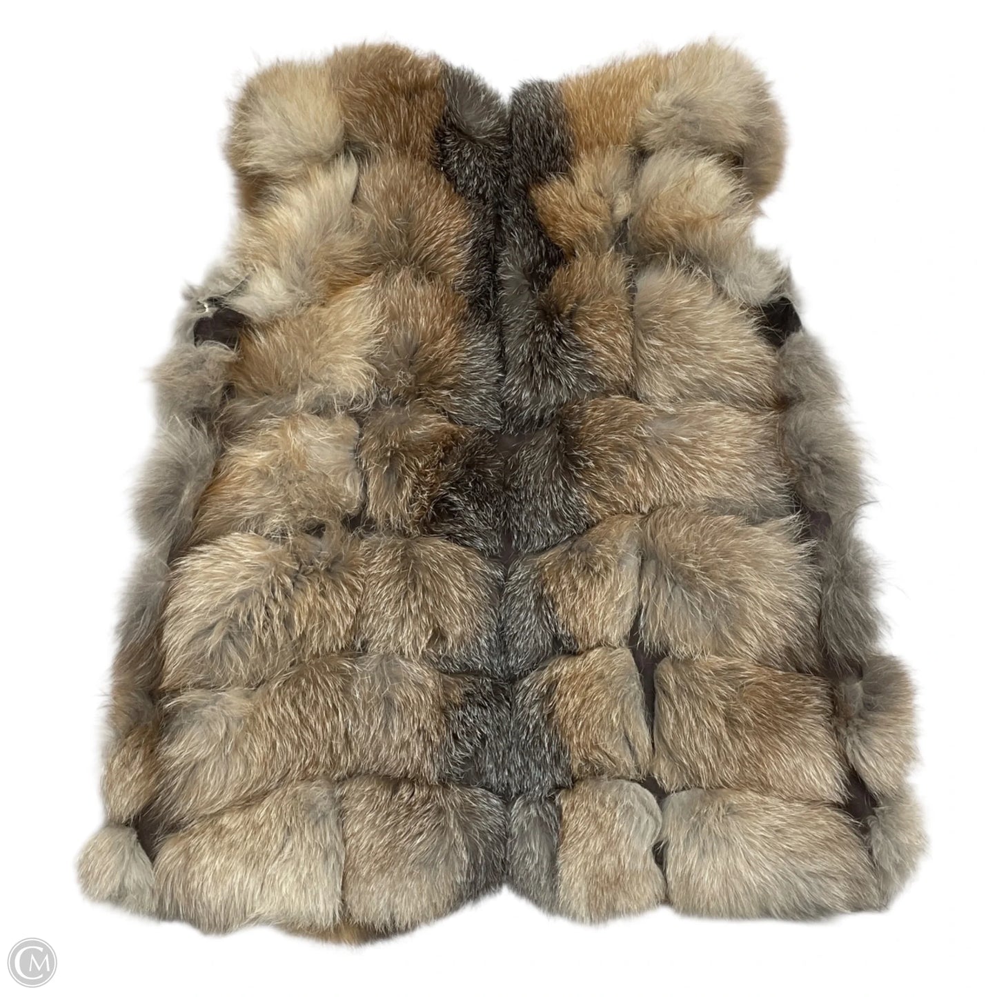 Vest Fox Fur By The Fancy Success In Brown, Size: Xl